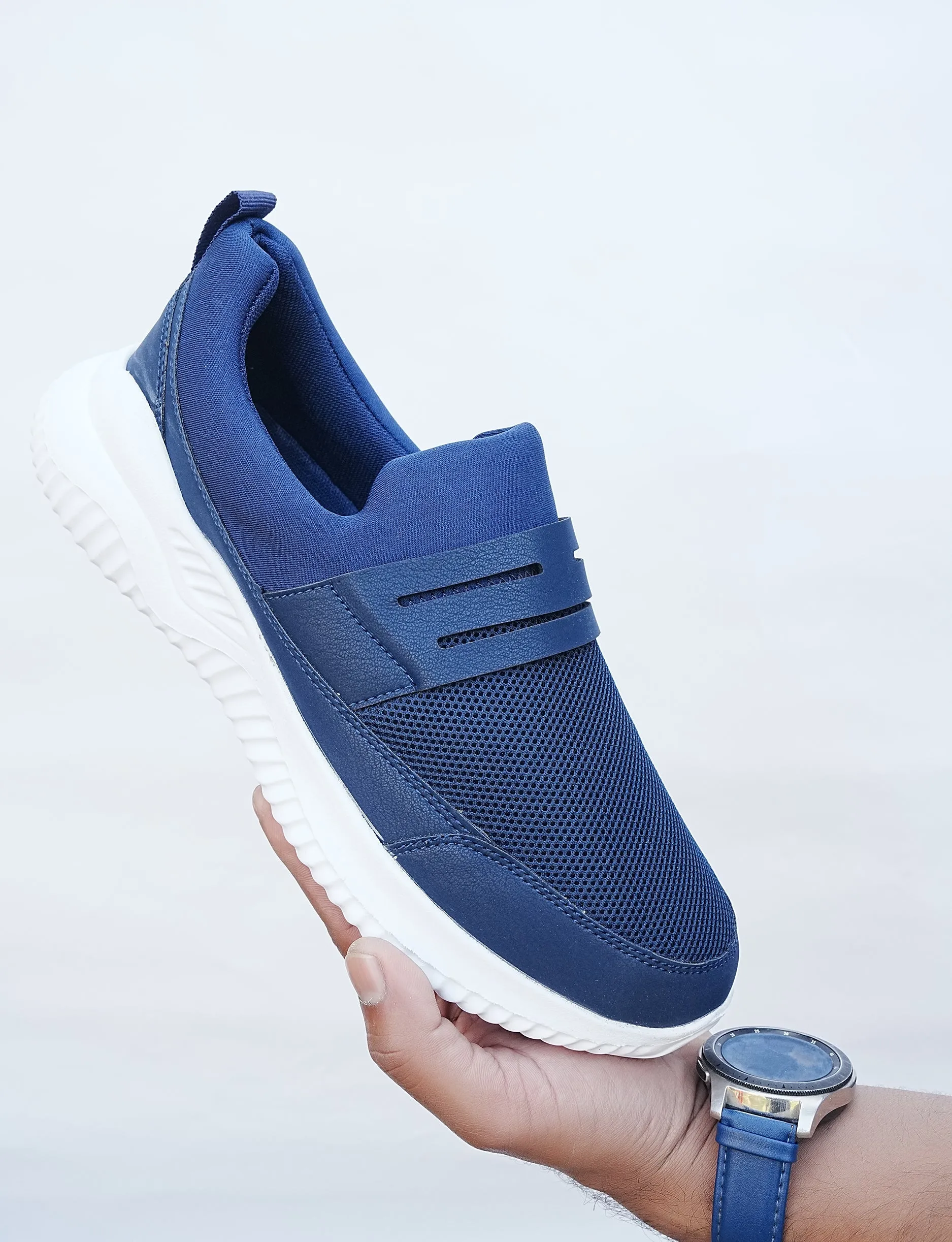 Azure Glide Slip-On Sneakers