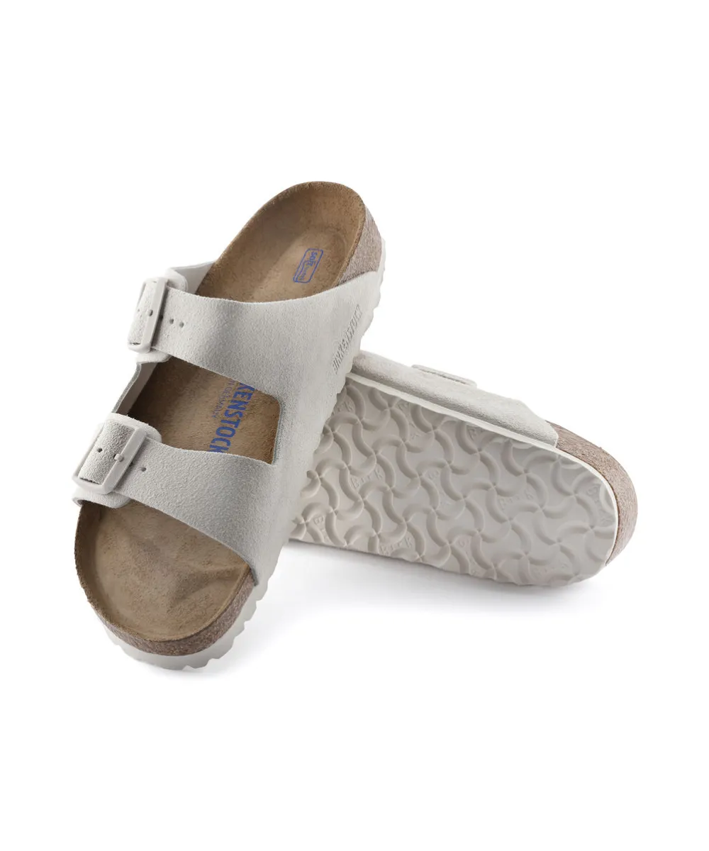 BIRKENSTOCK ARIZONA SOFT BEDDING NARROW FIT IN WHITE