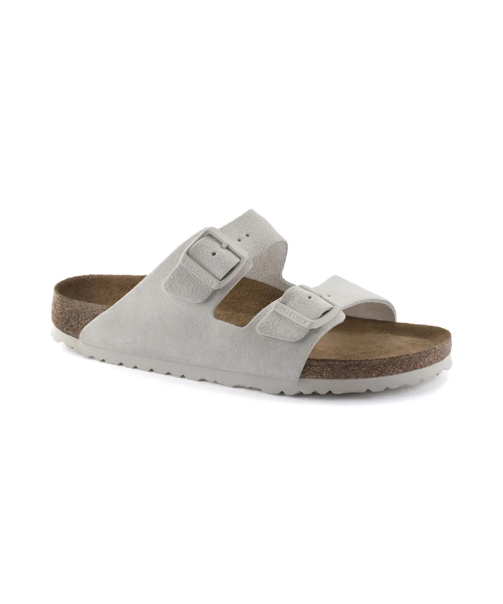 BIRKENSTOCK ARIZONA SOFT BEDDING NARROW FIT IN WHITE