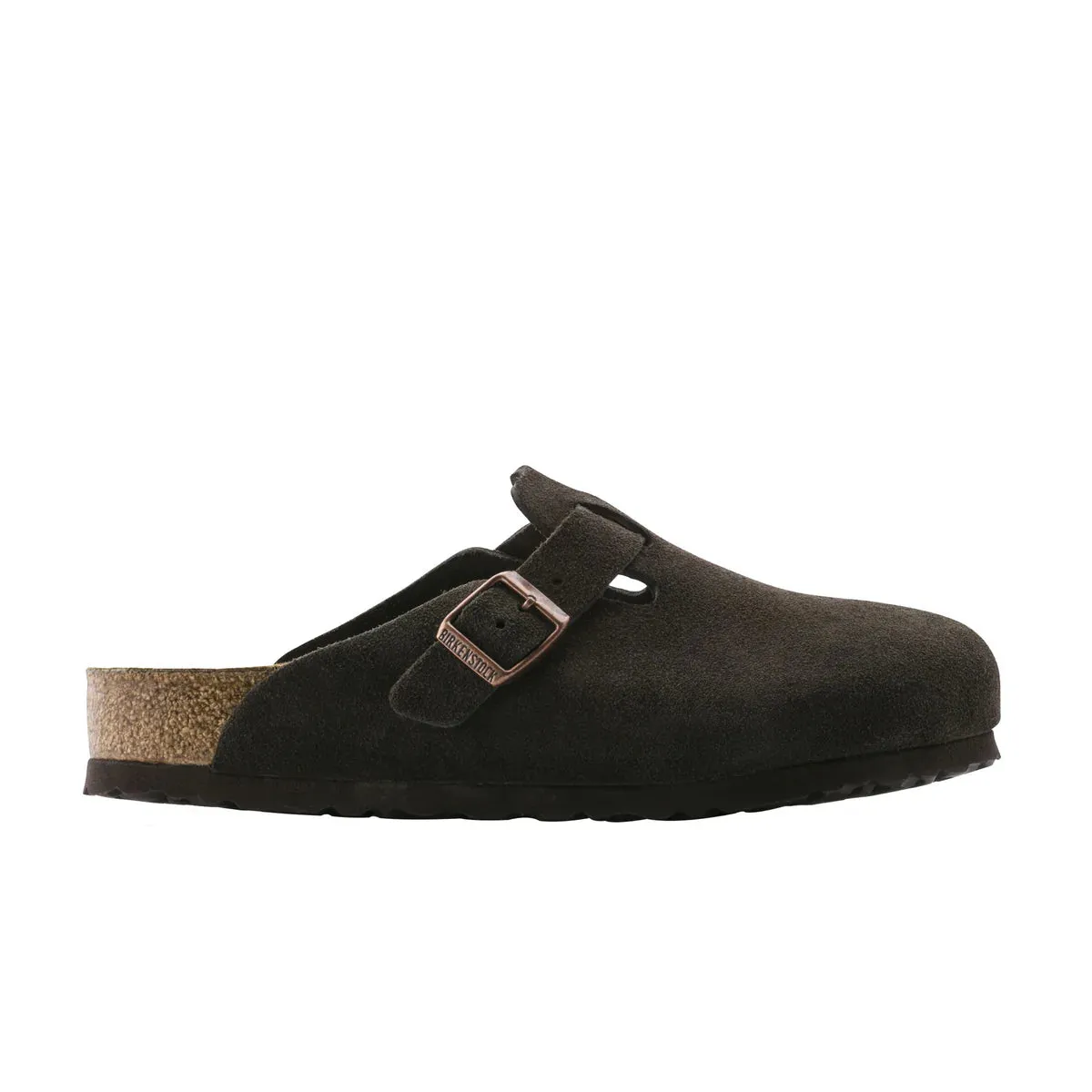 Birkenstock Boston SFB in Mocha Suede Leather Narrow
