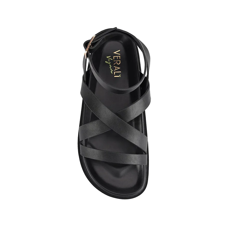 Brianna Footbed Sandals - Black