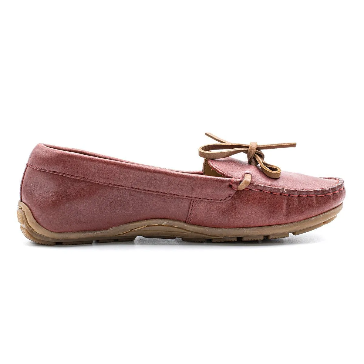 Clarks Slipon Loafers Leather Red Colour For Women