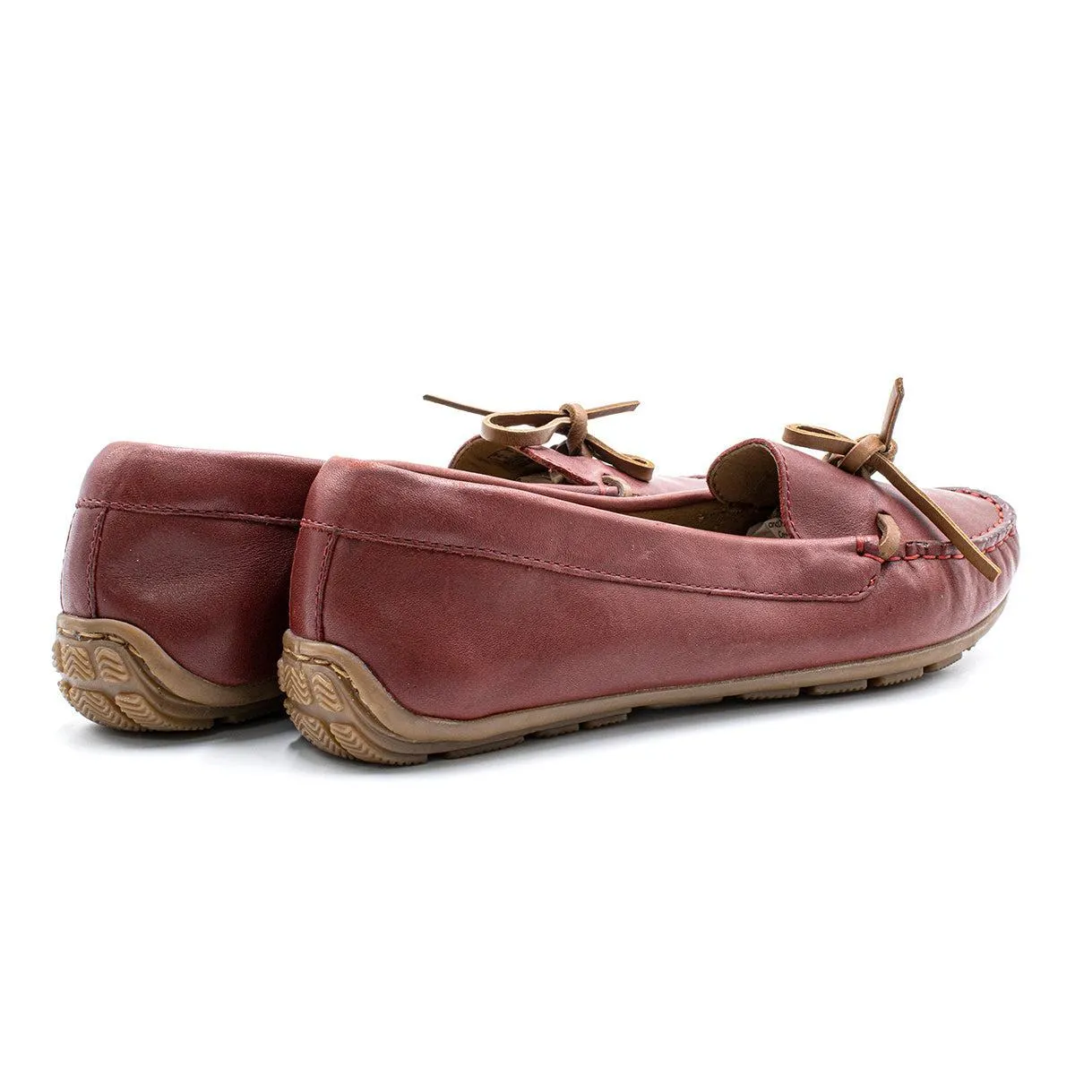 Clarks Slipon Loafers Leather Red Colour For Women