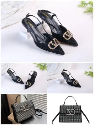 COMBO DEAL - VLOGO SIGNATURE PUMPS & CROSSBODY BAG - BLACK