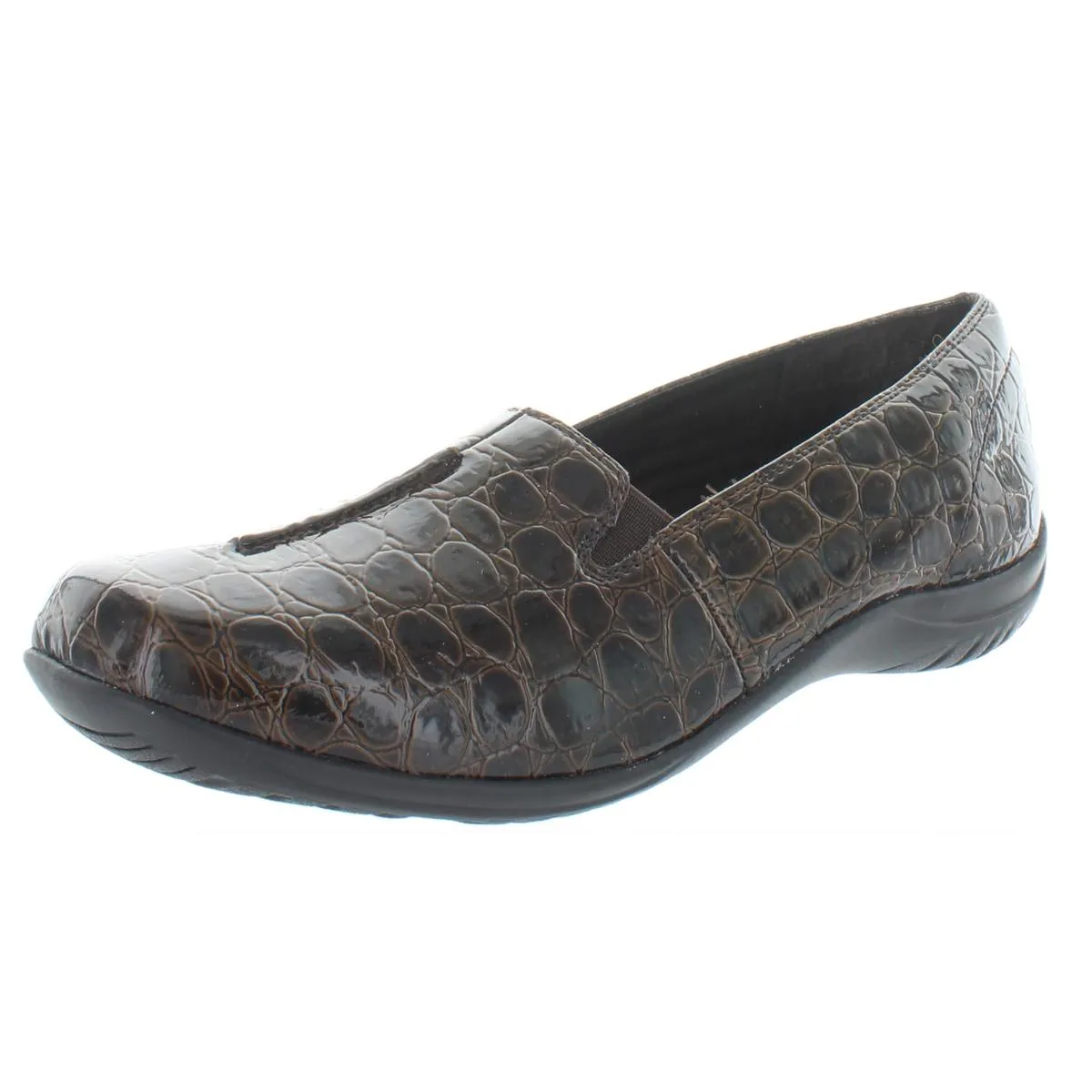 Easy Street Womens Purpose Faux Leather Square Toe Loafers