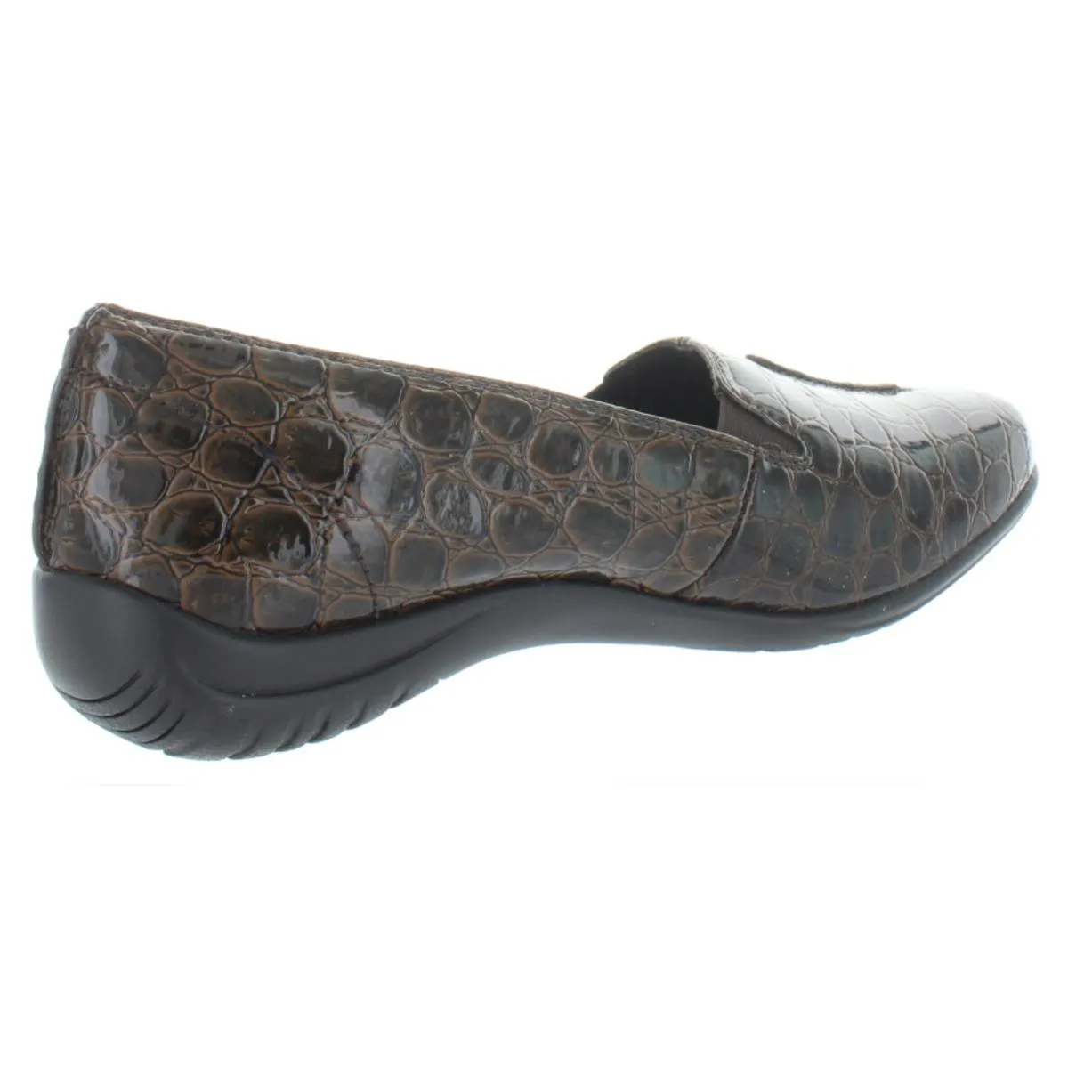Easy Street Womens Purpose Faux Leather Square Toe Loafers