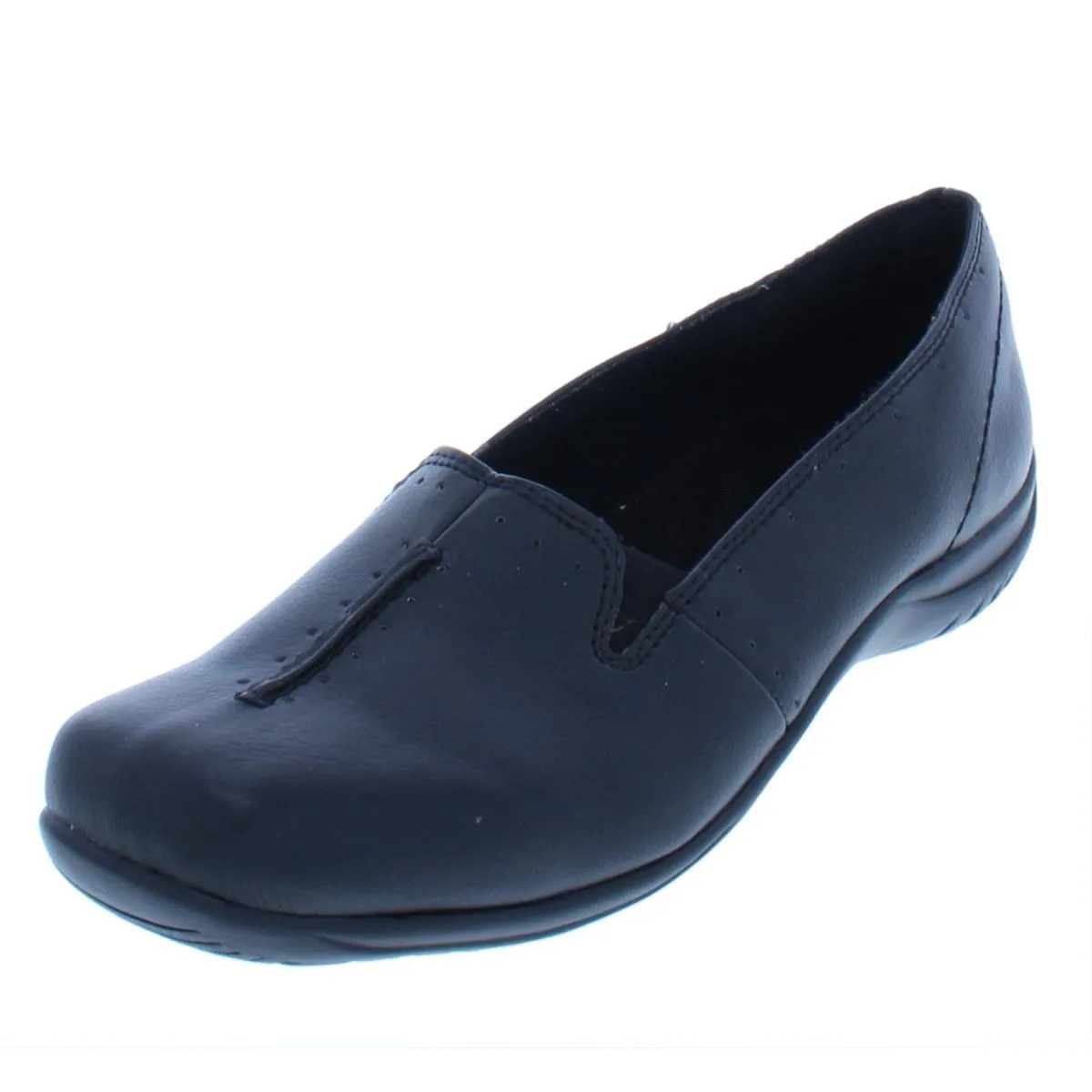 Easy Street Womens Purpose Faux Leather Square Toe Loafers