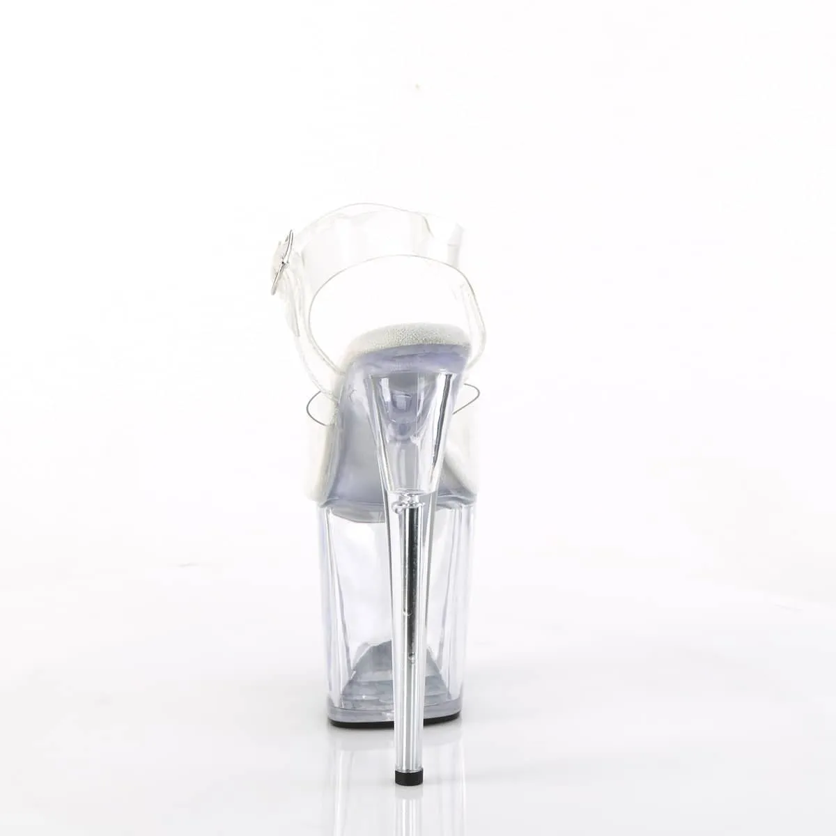 FLAMINGO-808 Clear Ankle Peep Toe High Heel