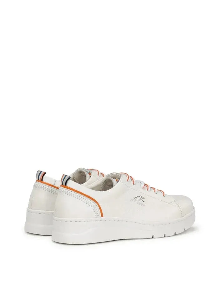 Fluchos Women's Pompas Sneakers- Blanco Naranja