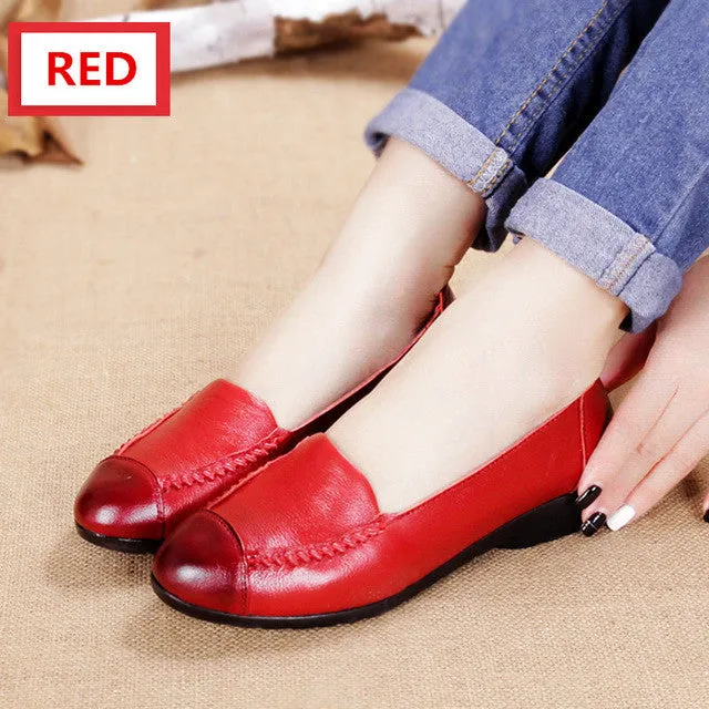 Genuine Leather Ladies Flats