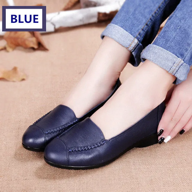 Genuine Leather Ladies Flats