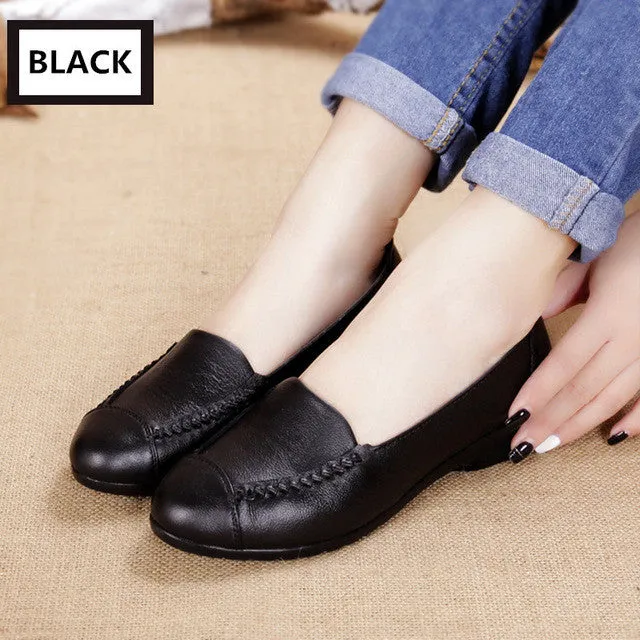 Genuine Leather Ladies Flats
