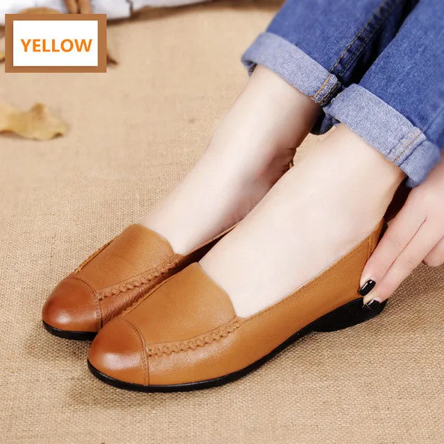 Genuine Leather Ladies Flats