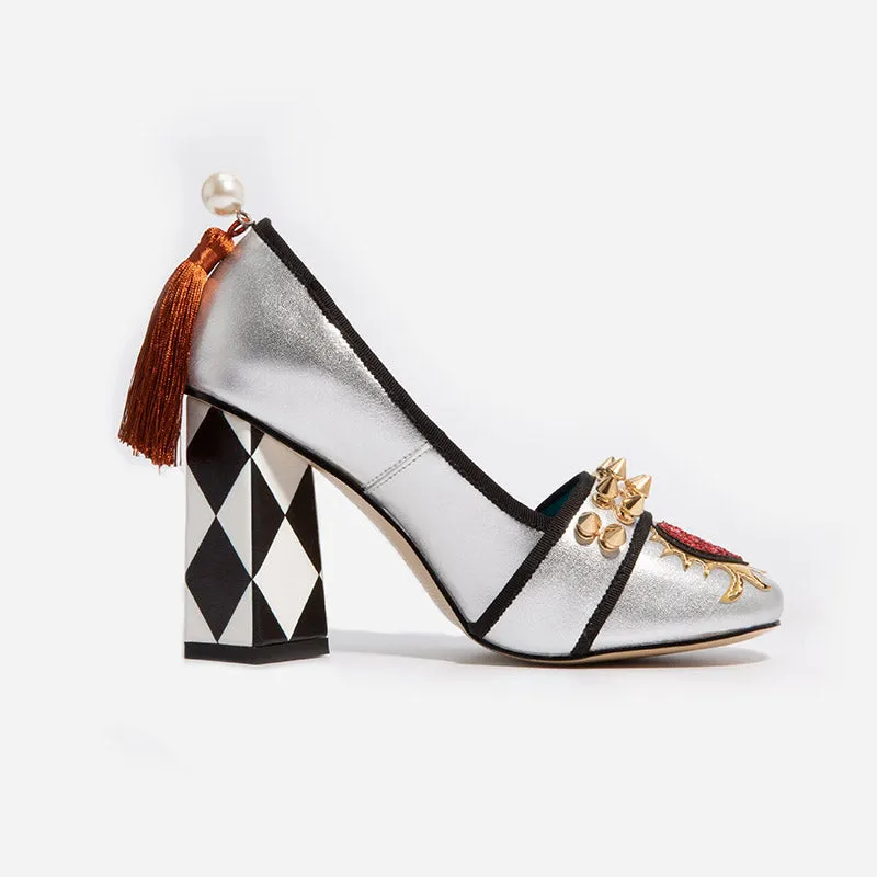 Harmony Fancy Rivet Tassel Chunky Heels