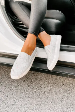 Infinity Rhinestone Slip-On Sneakers (Silver)