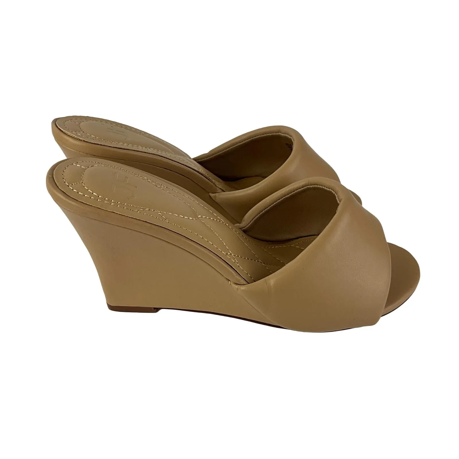 JF Women's Platform Sandals Beige Color Sz 7.5 Pre-Owned