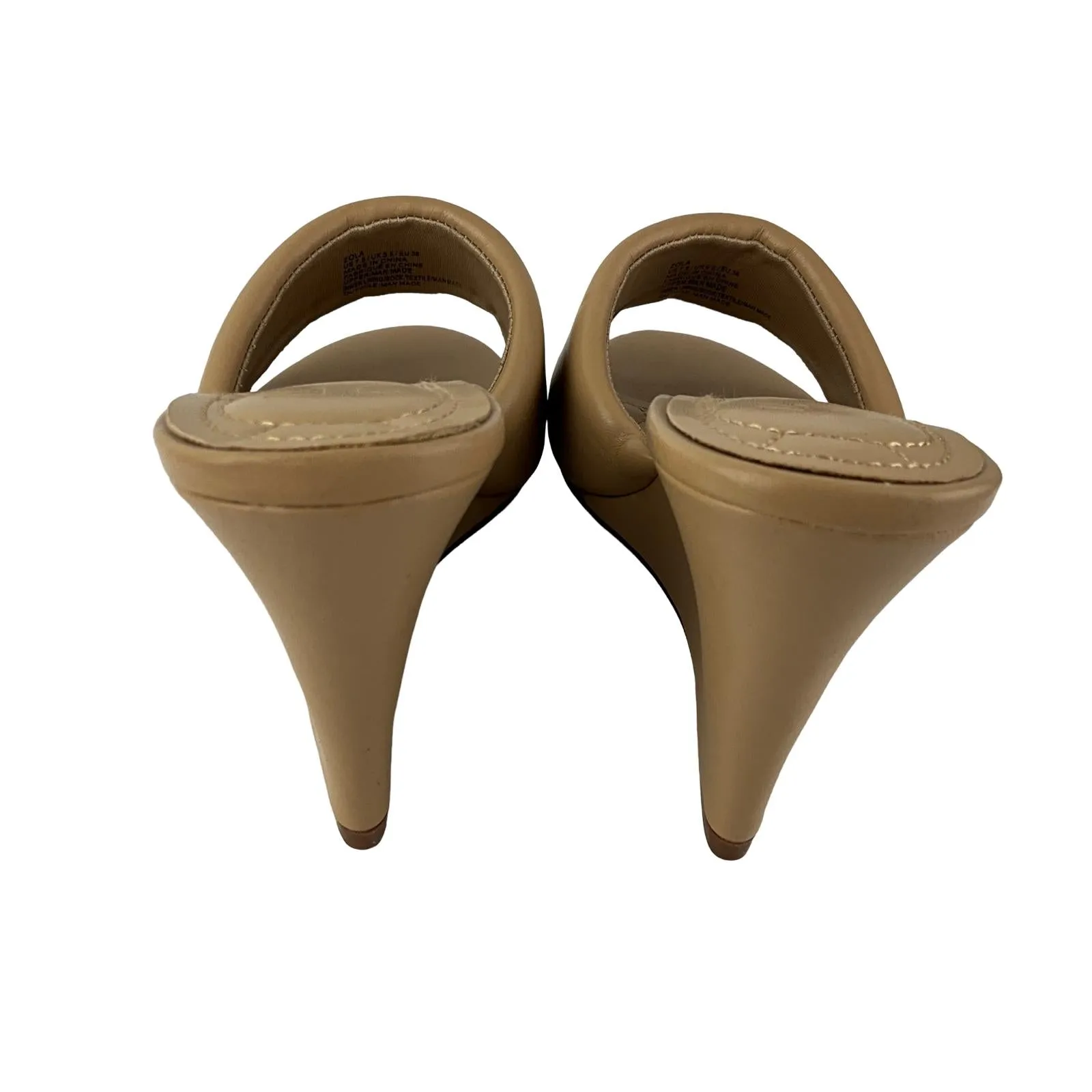 JF Women's Platform Sandals Beige Color Sz 7.5 Pre-Owned