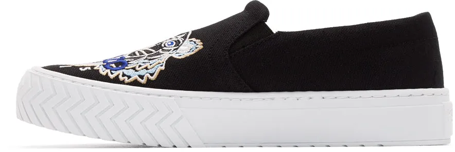 Kenzo Black Tiger K-Skate Slip-On Sneakers
