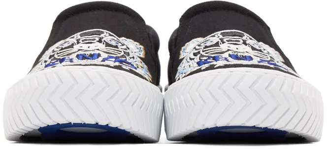 Kenzo Black Tiger K-Skate Slip-On Sneakers