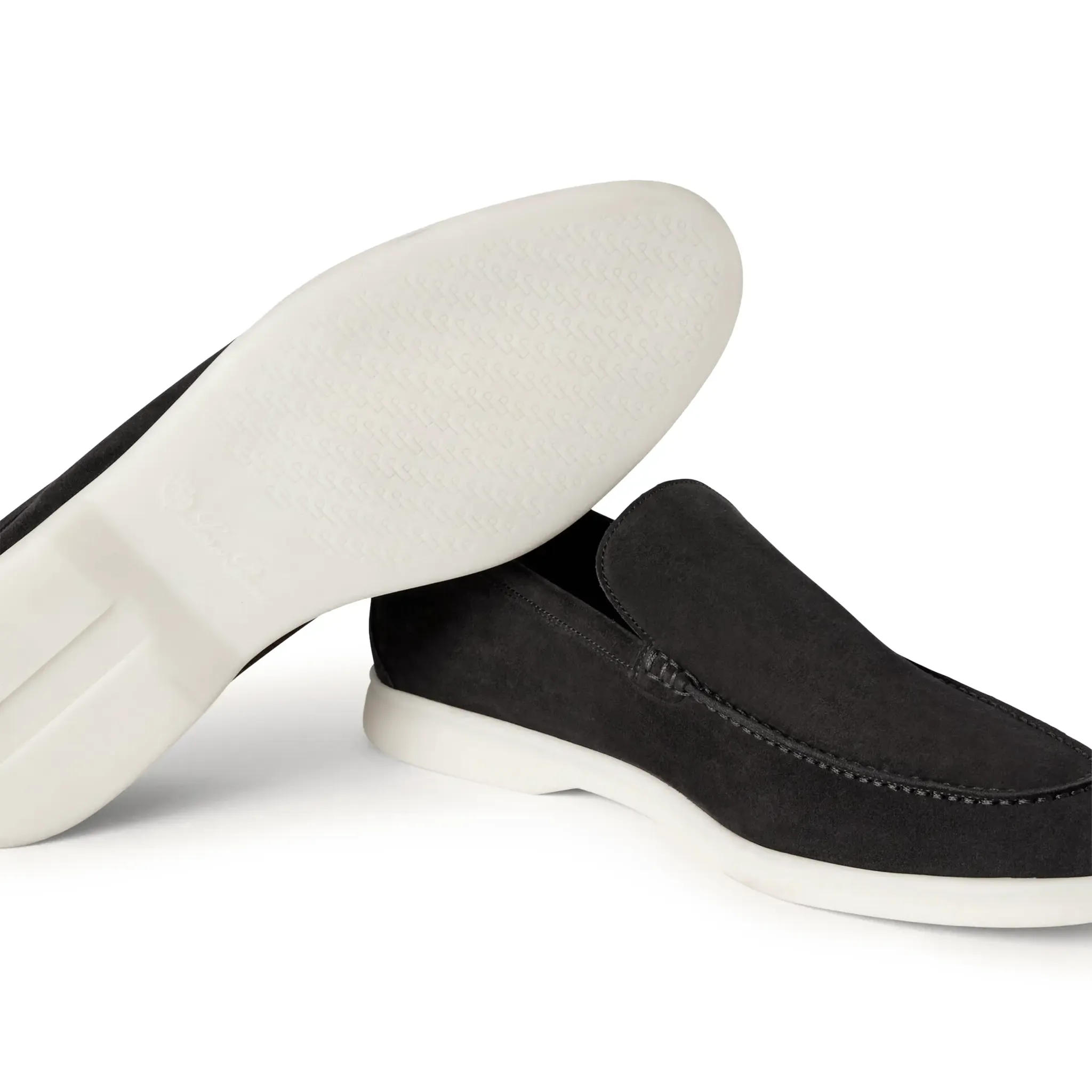 Loro Piana Summer Walk Suede Caviar Loafers