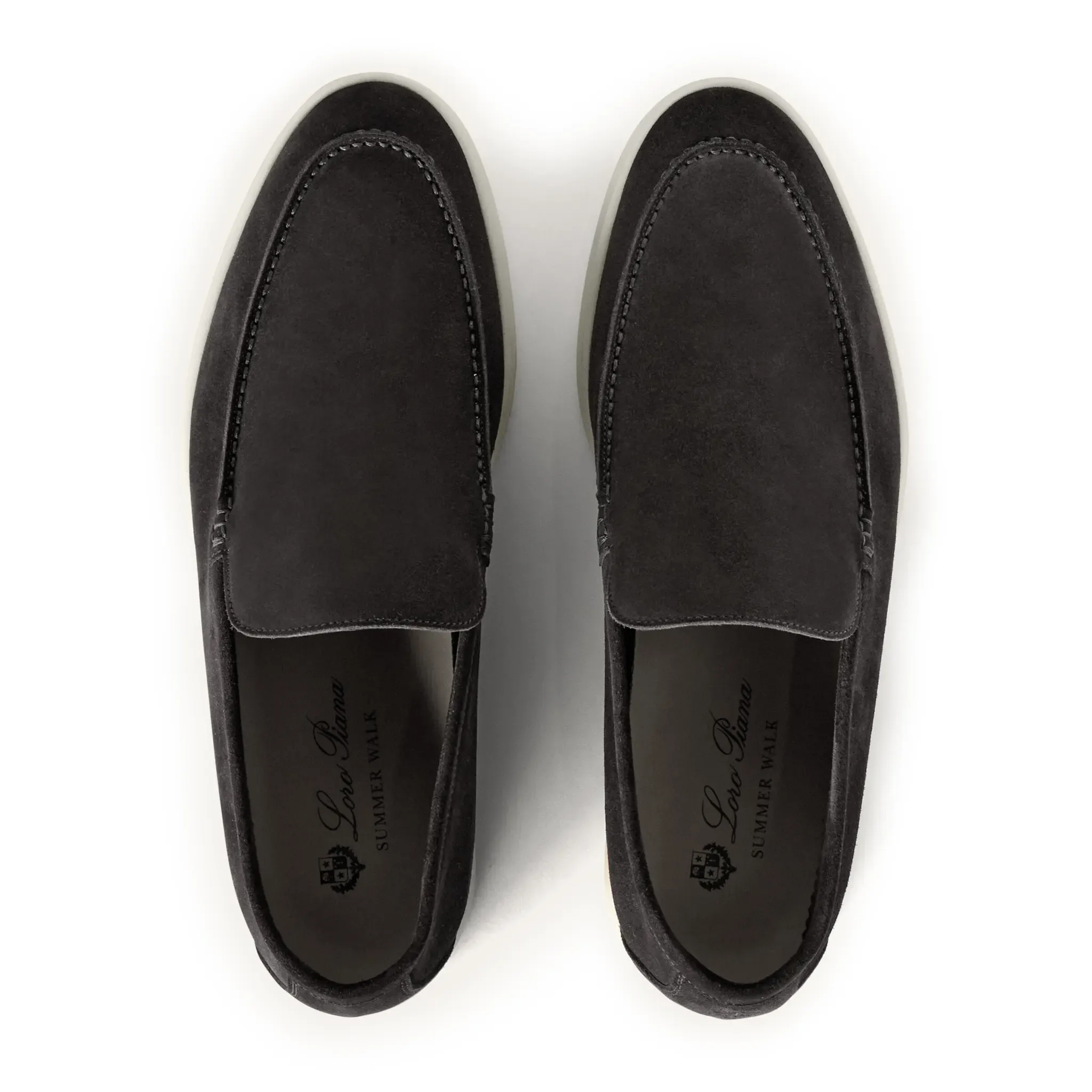 Loro Piana Summer Walk Suede Caviar Loafers