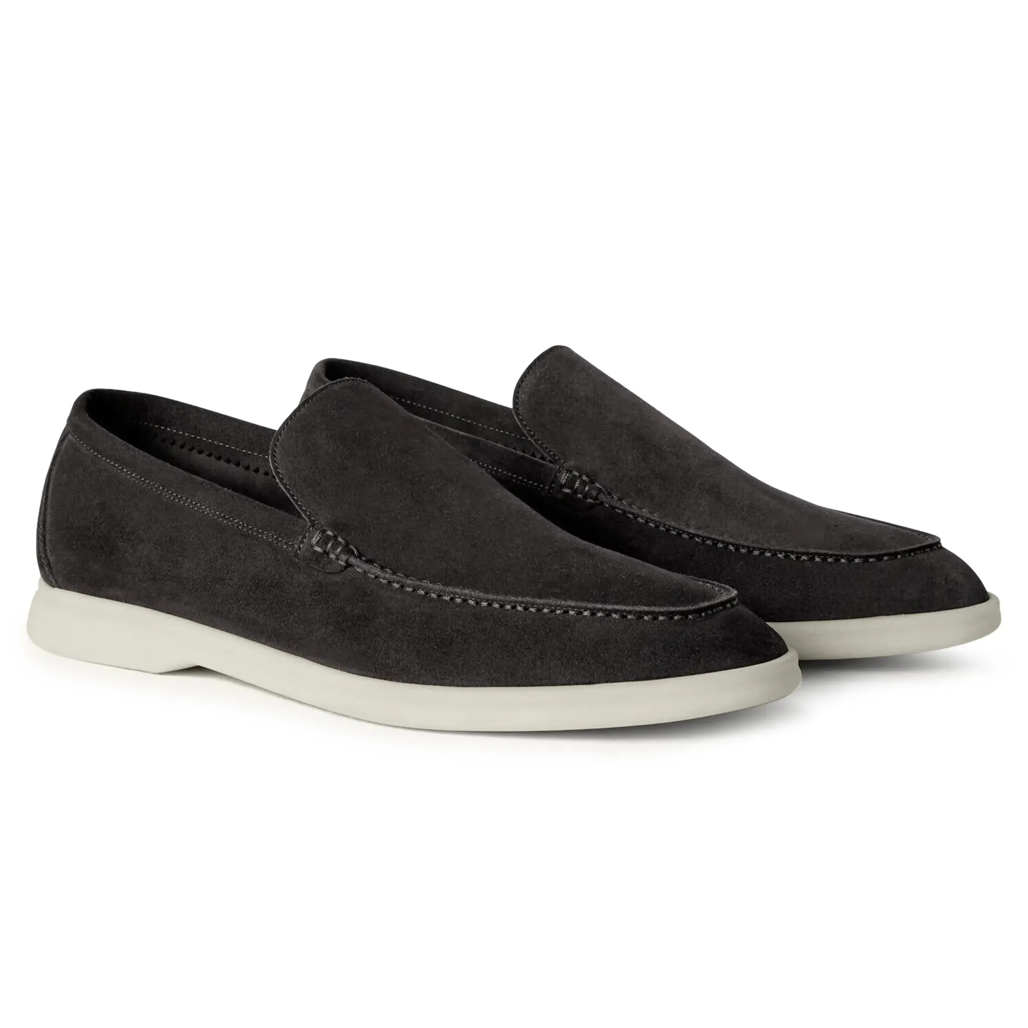 Loro Piana Summer Walk Suede Caviar Loafers
