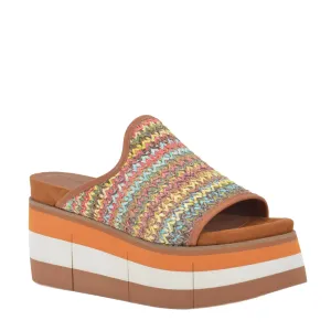 NAKED FEET - FLOCCI in TAN Wedge Sandals