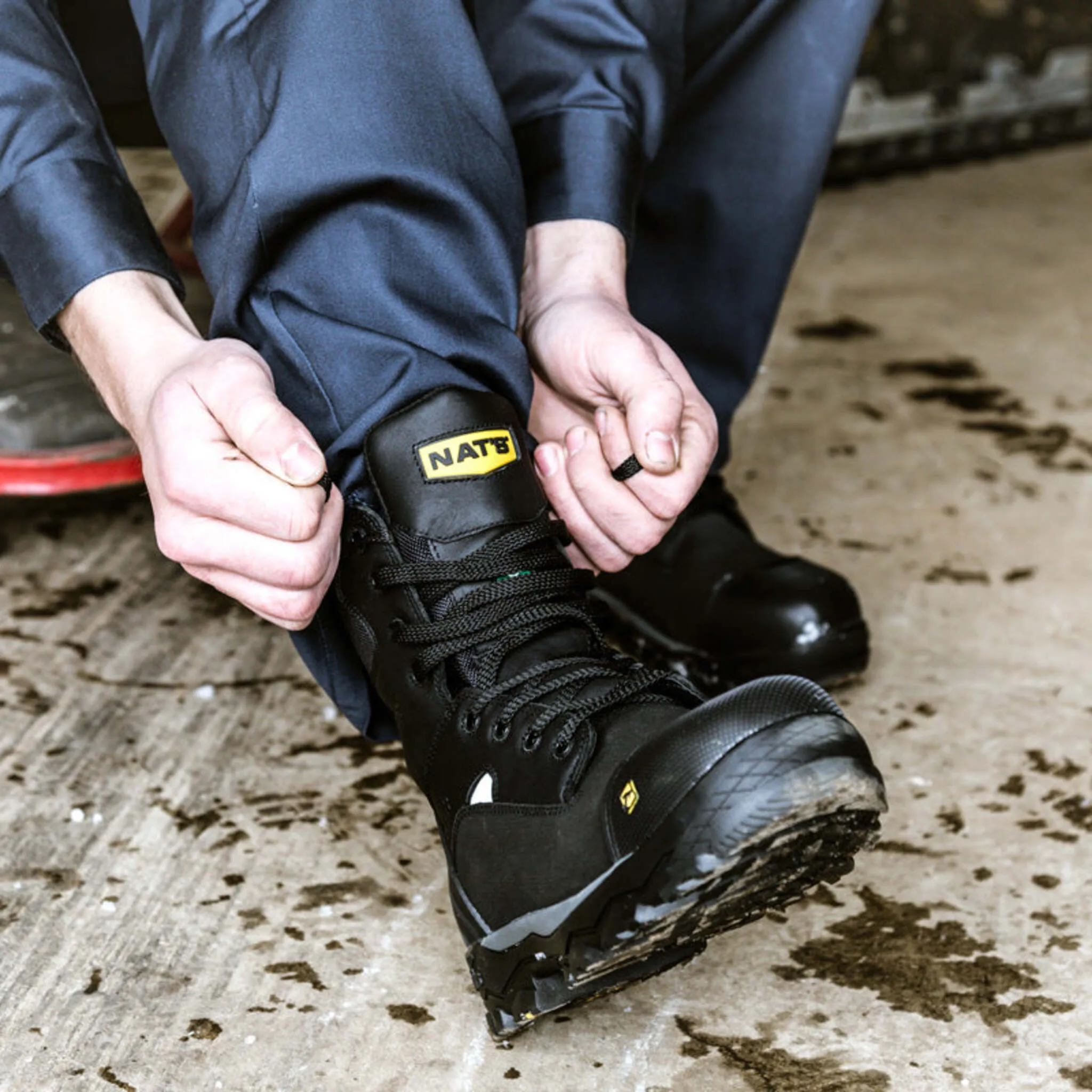 Nats Men's Safety Work Boots s626 CSA 8" Full Grain Leather Steel Toe and Cap, Waterproof, Oil Resistant, Durable, Anti-Slip | Sizes 7-13