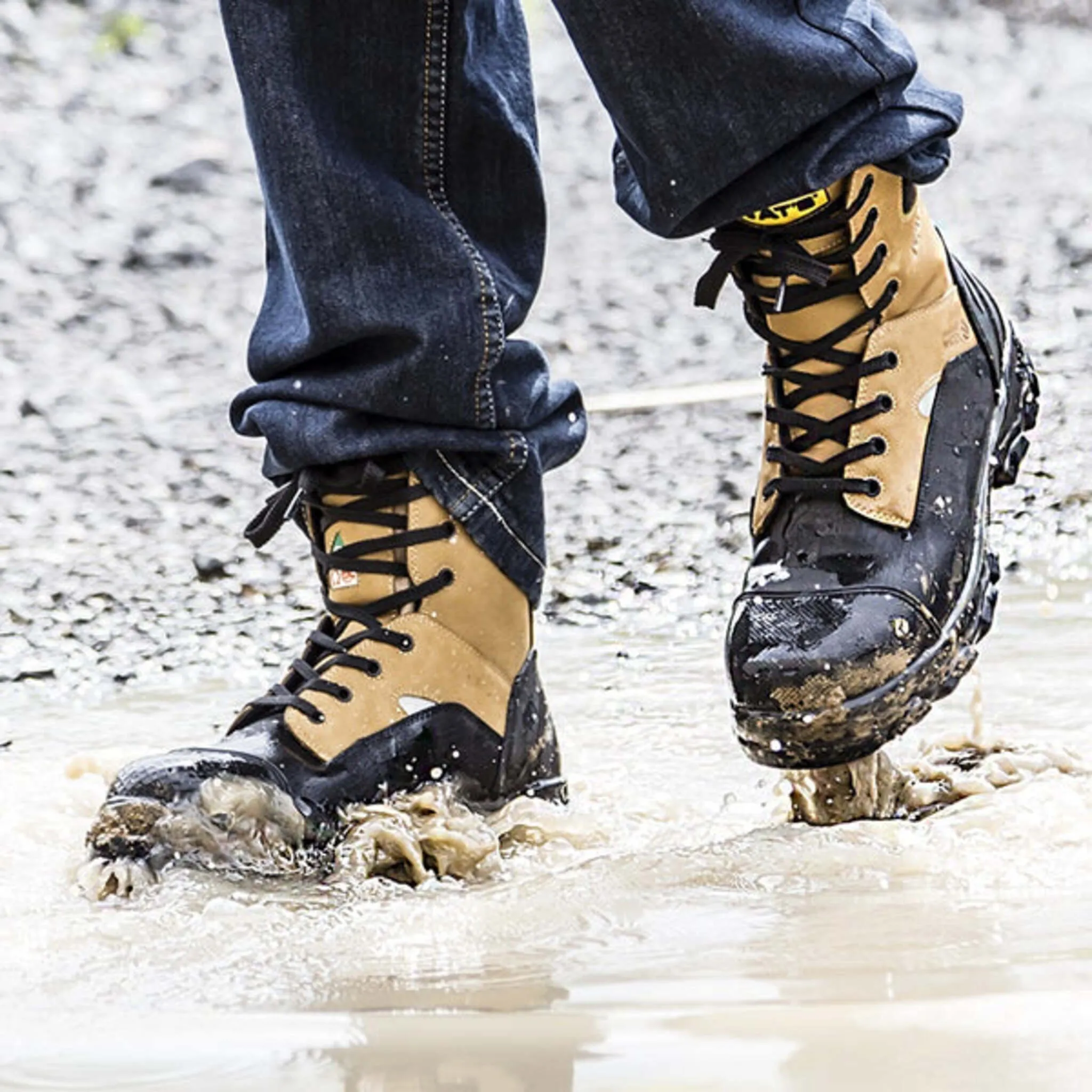 Nats Men's Safety Work Boots s626 CSA 8" Full Grain Leather Steel Toe and Cap, Waterproof, Oil Resistant, Durable, Anti-Slip | Sizes 7-13