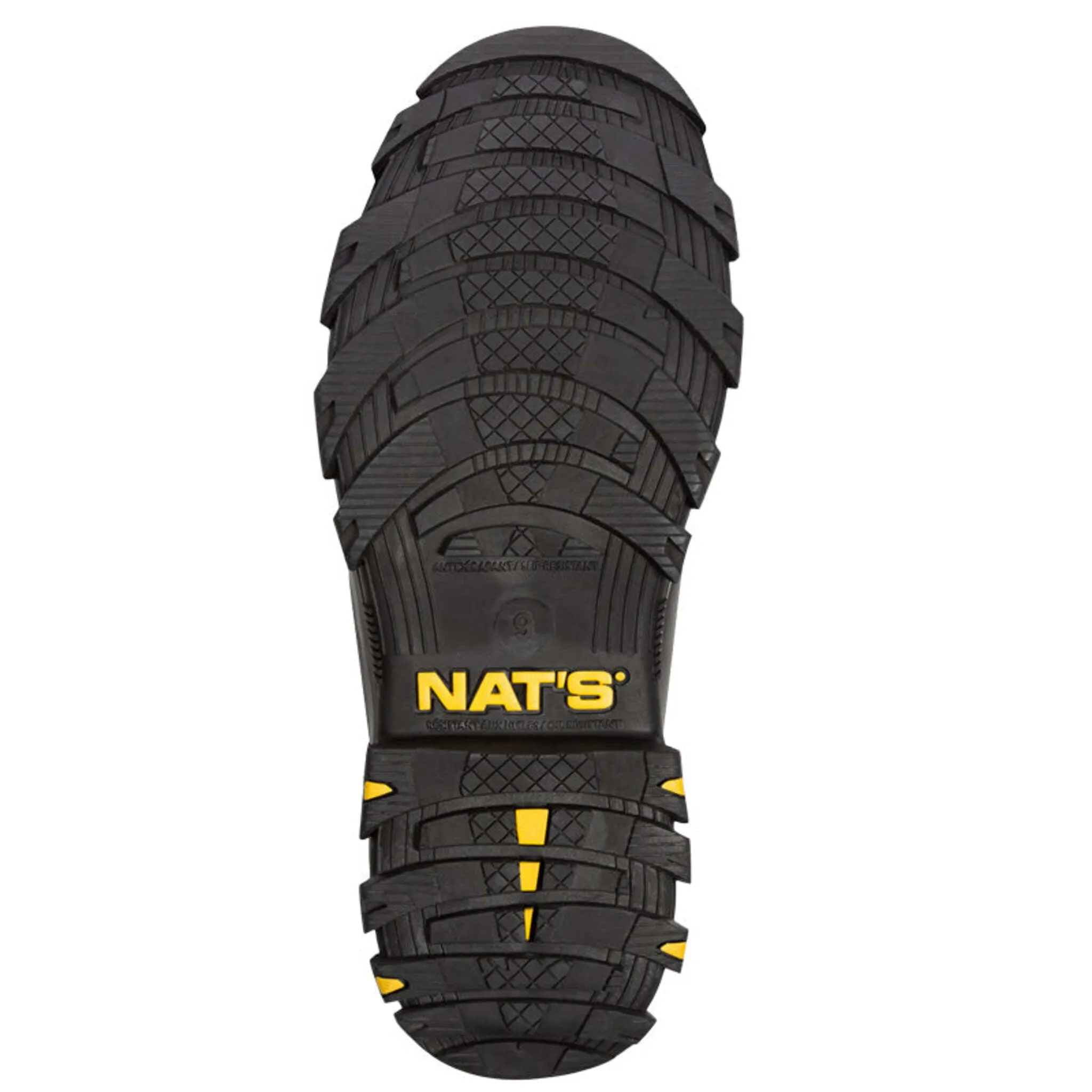 Nats Men's Safety Work Boots s626 CSA 8" Full Grain Leather Steel Toe and Cap, Waterproof, Oil Resistant, Durable, Anti-Slip | Sizes 7-13