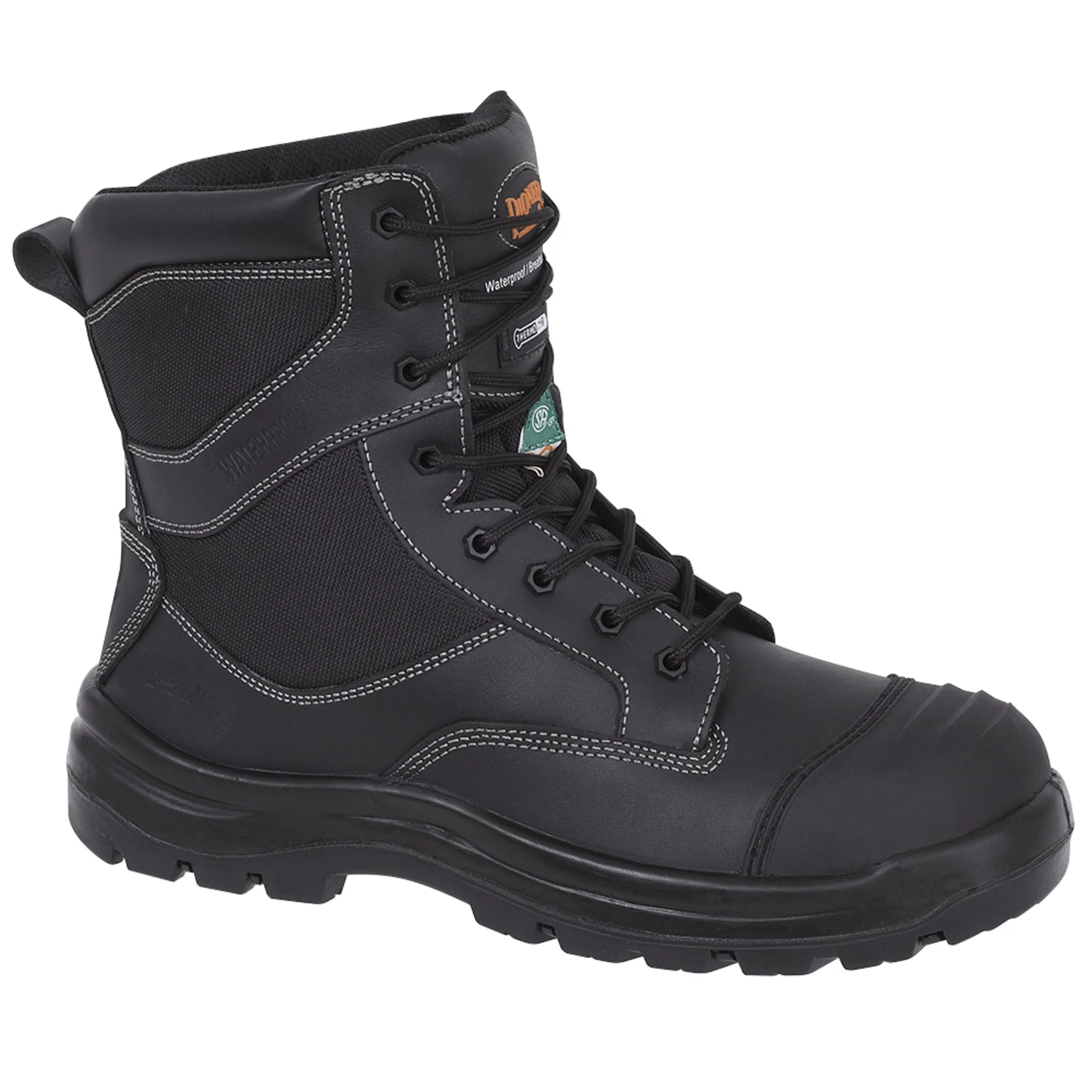 Pioneer Men's Khyber 8" Metal-Free CSA Safety Work Boots, Waterproof Leather, Thermolite Insulation, Composite Toe, Shock Resistant, Durable | Sizes 7-14