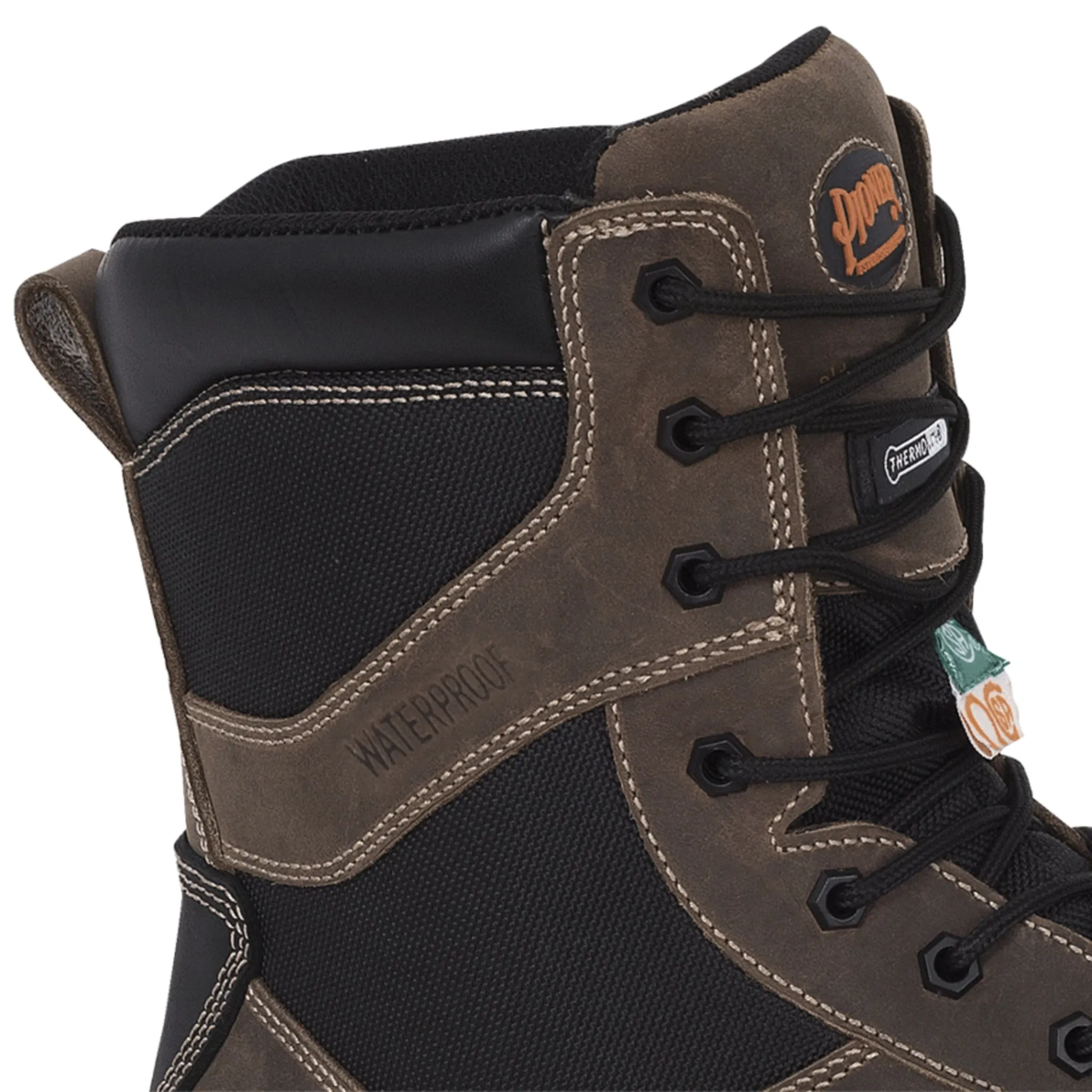 Pioneer Men's Khyber 8" Metal-Free CSA Safety Work Boots, Waterproof Leather, Thermolite Insulation, Composite Toe, Shock Resistant, Durable | Sizes 7-14