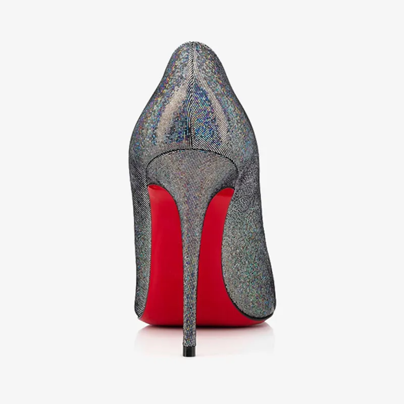 Pointy Pump with Silver-Tone