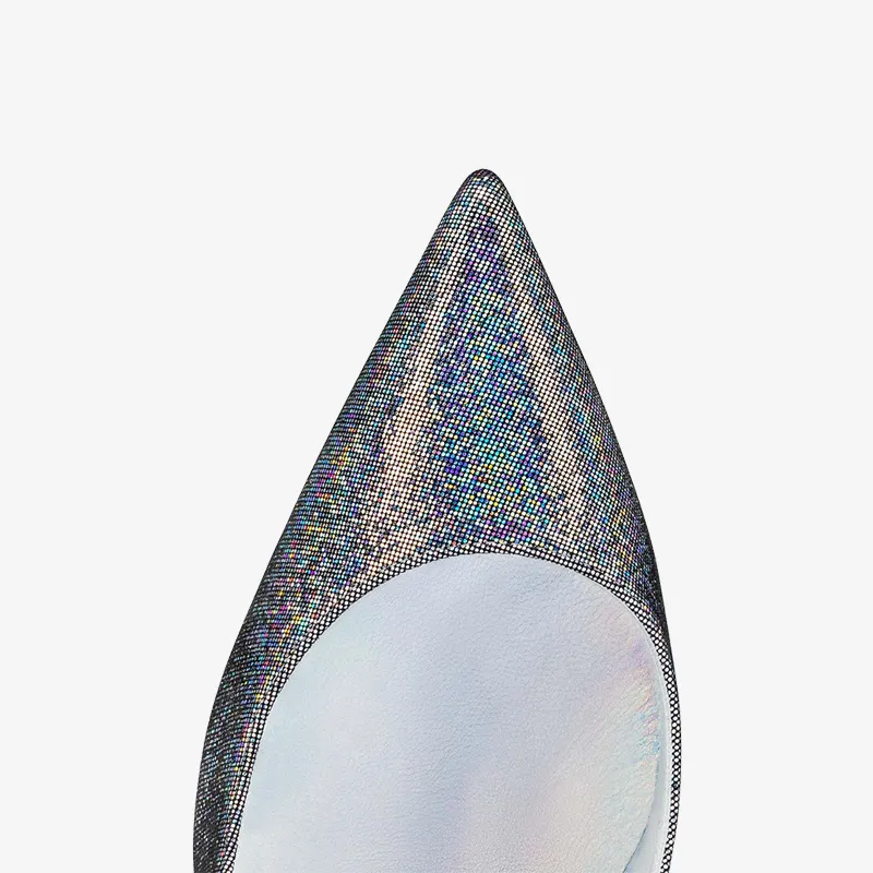 Pointy Pump with Silver-Tone