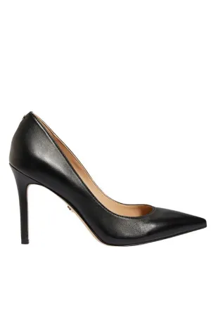 Sam Edelman Hazel Taper Toe Heeled Pump - Black Leather
