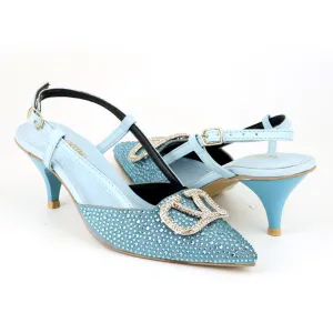 VLOGO SIGNATURE PUMPS - LIGHT BLUE