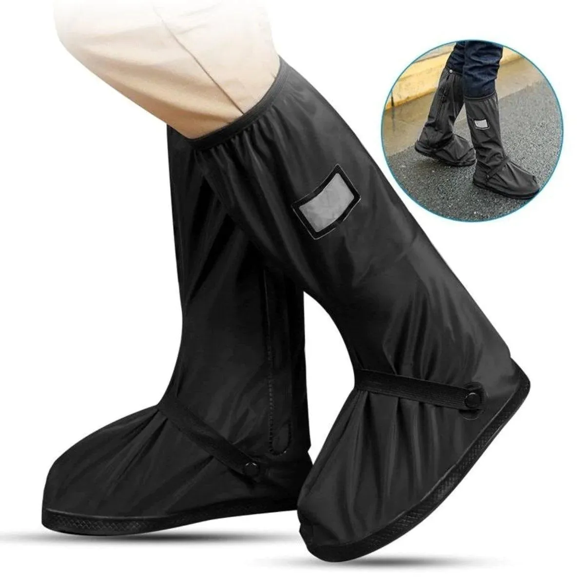 Waterproof Boot Covers - Waterproof Rain Boot Shoe Cover with Reflector