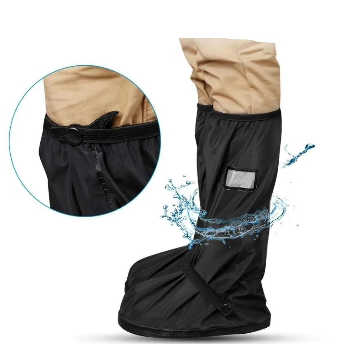 Waterproof Boot Covers - Waterproof Rain Boot Shoe Cover with Reflector