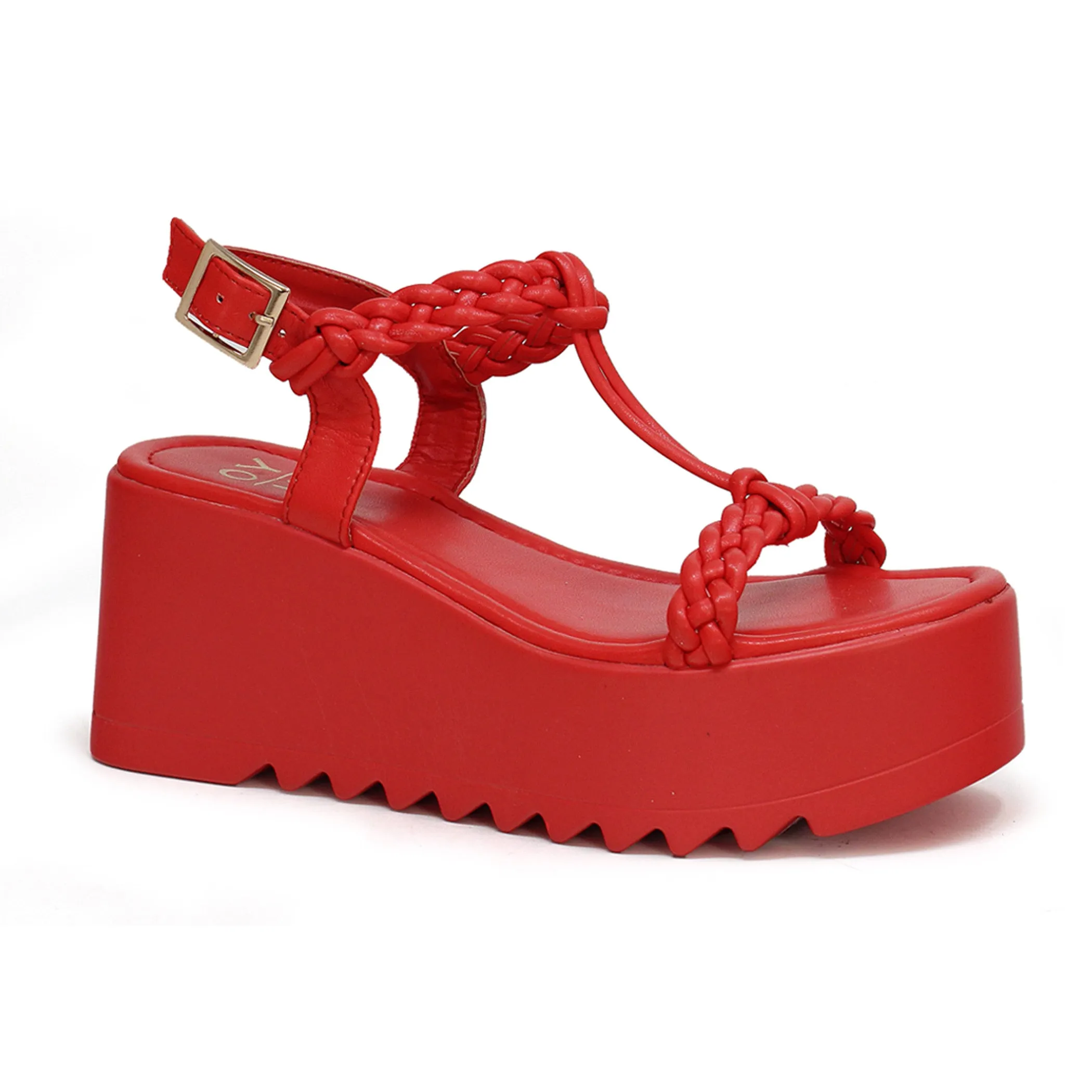 Women’s Bumble-05 Platform Wedge Sandals With Upper Braided Straps
