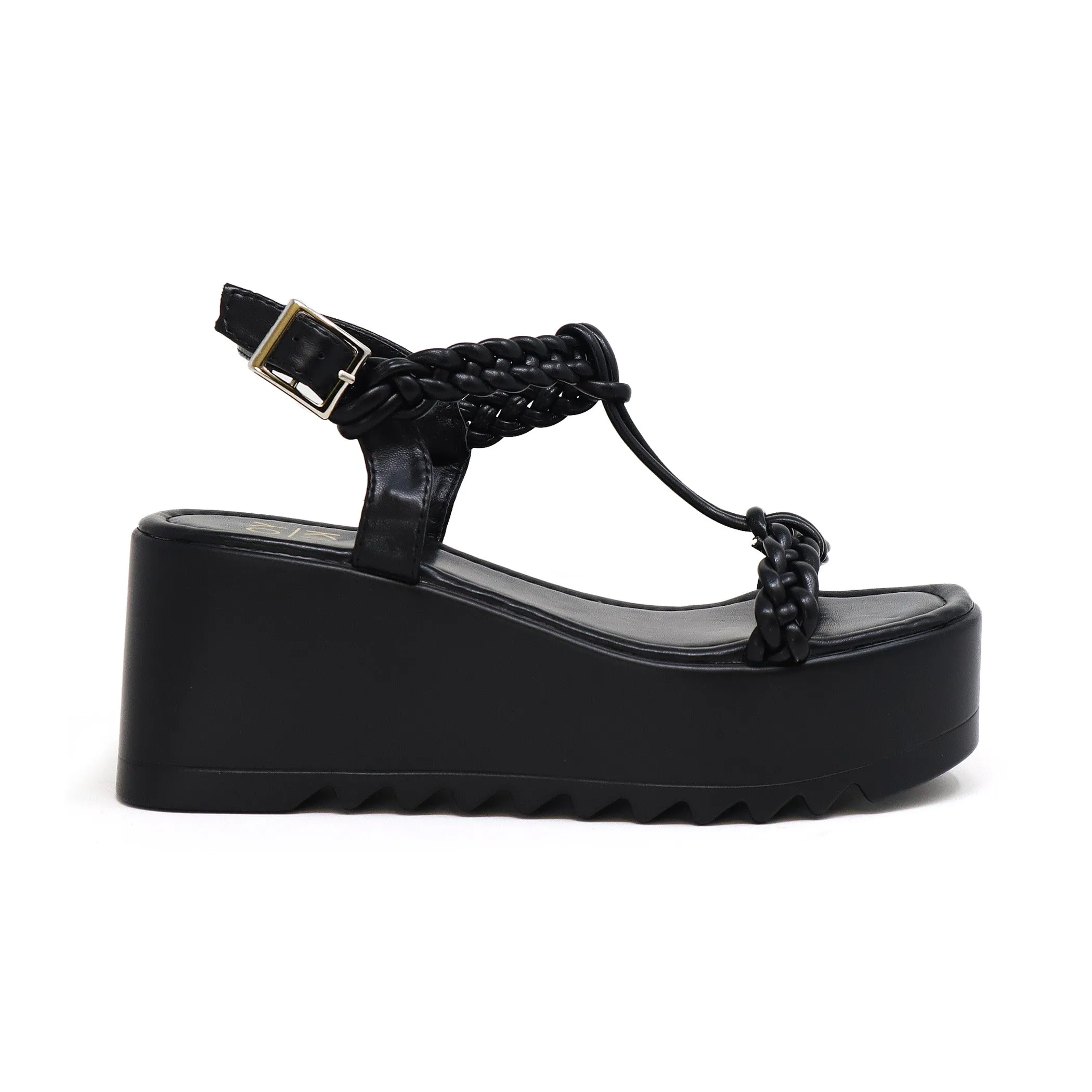 Women’s Bumble-05 Platform Wedge Sandals With Upper Braided Straps