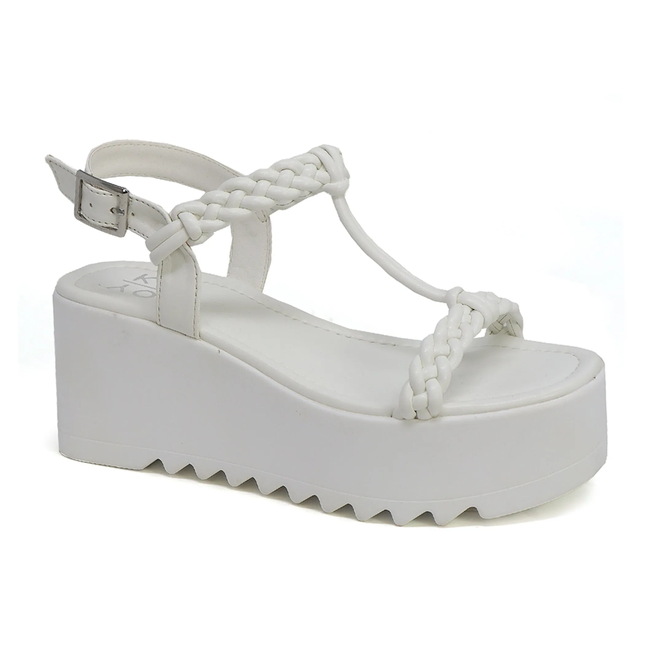 Women’s Bumble-05 Platform Wedge Sandals With Upper Braided Straps