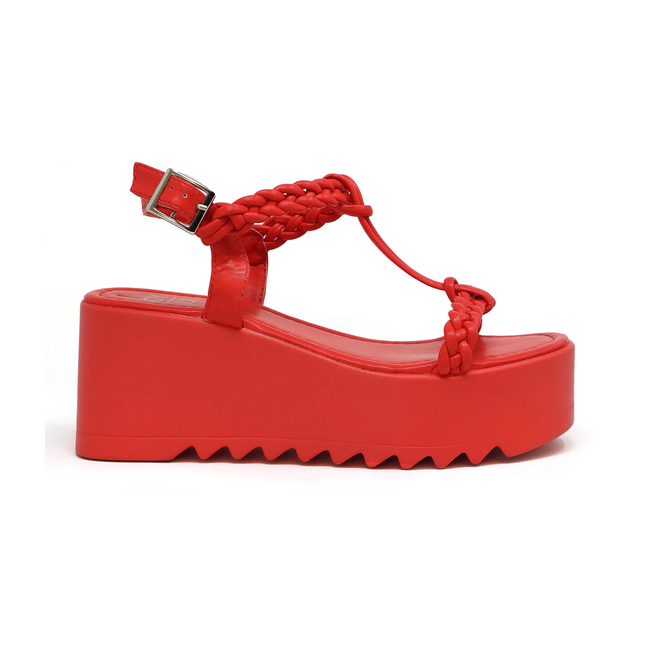 Women’s Bumble-05 Platform Wedge Sandals With Upper Braided Straps